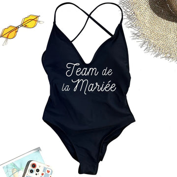 Saashi Sexy Padded One-Piece Swimsuit for Women – Team de La Mariee Hen Party Swimwear S-XL