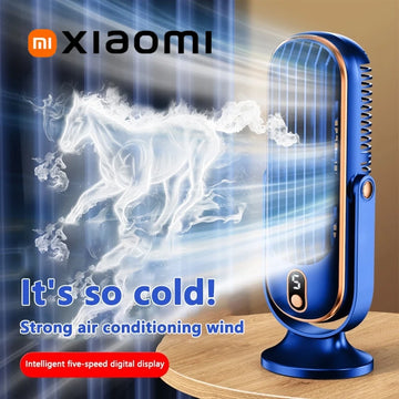 Saashi Portable Air Conditioner Fan with 720-Degree Adjustment, Dual Motor, and USB Charge.