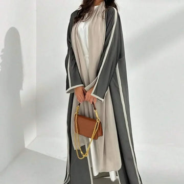 Saashi Loose Solid Abaya for Muslim Women Full Sleeve Maxi Dress Casual Kaftan Jilbab Outfit