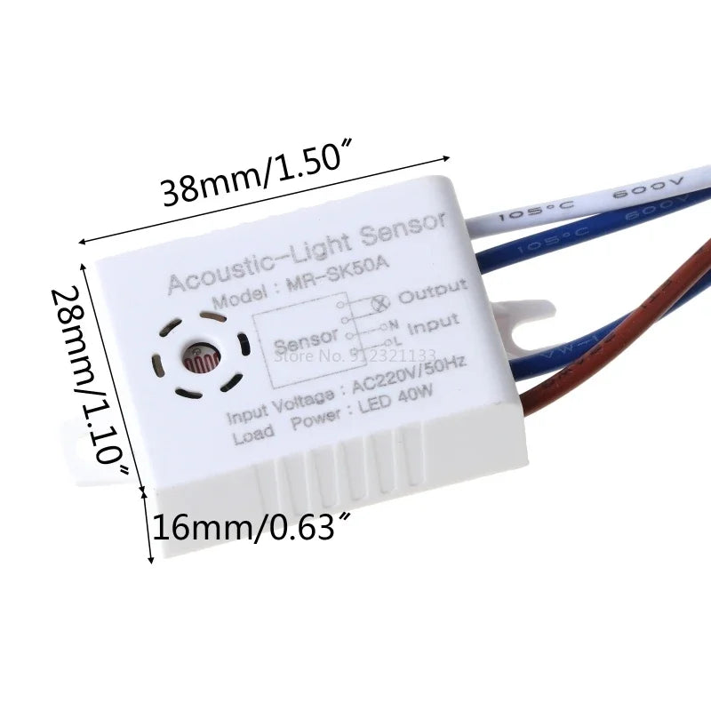 Saashi 220V Smart Light Switch with Voice Sensor for Auto On Off.