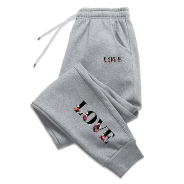 Saashi Women's LOVE Print Sweatpants - Street Luxury & Versatile