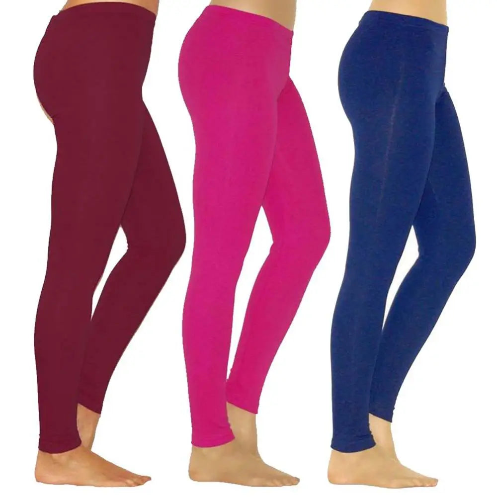 Saashi Women Elastic Waist Casual Leggings Large Shinny Gym Pants
