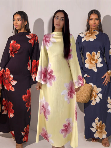 Saashi Eid Abaya for Women Muslim Party Jalabiya Dubai Kaftan Long Robe Dress