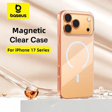 Saashi Slim Clear Magnetic Case for Magsafe Wireless Charging.
