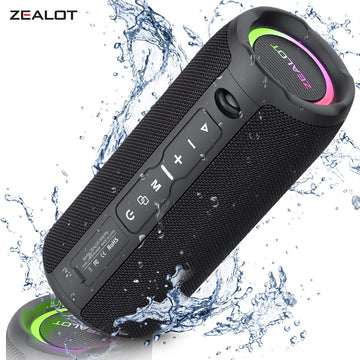 Saashi Portable Bluetooth Speaker with Powerful Bass and TWS Stereo Pairing.