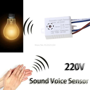 Saashi 220V Smart Light Switch with Voice Sensor for Auto On Off.