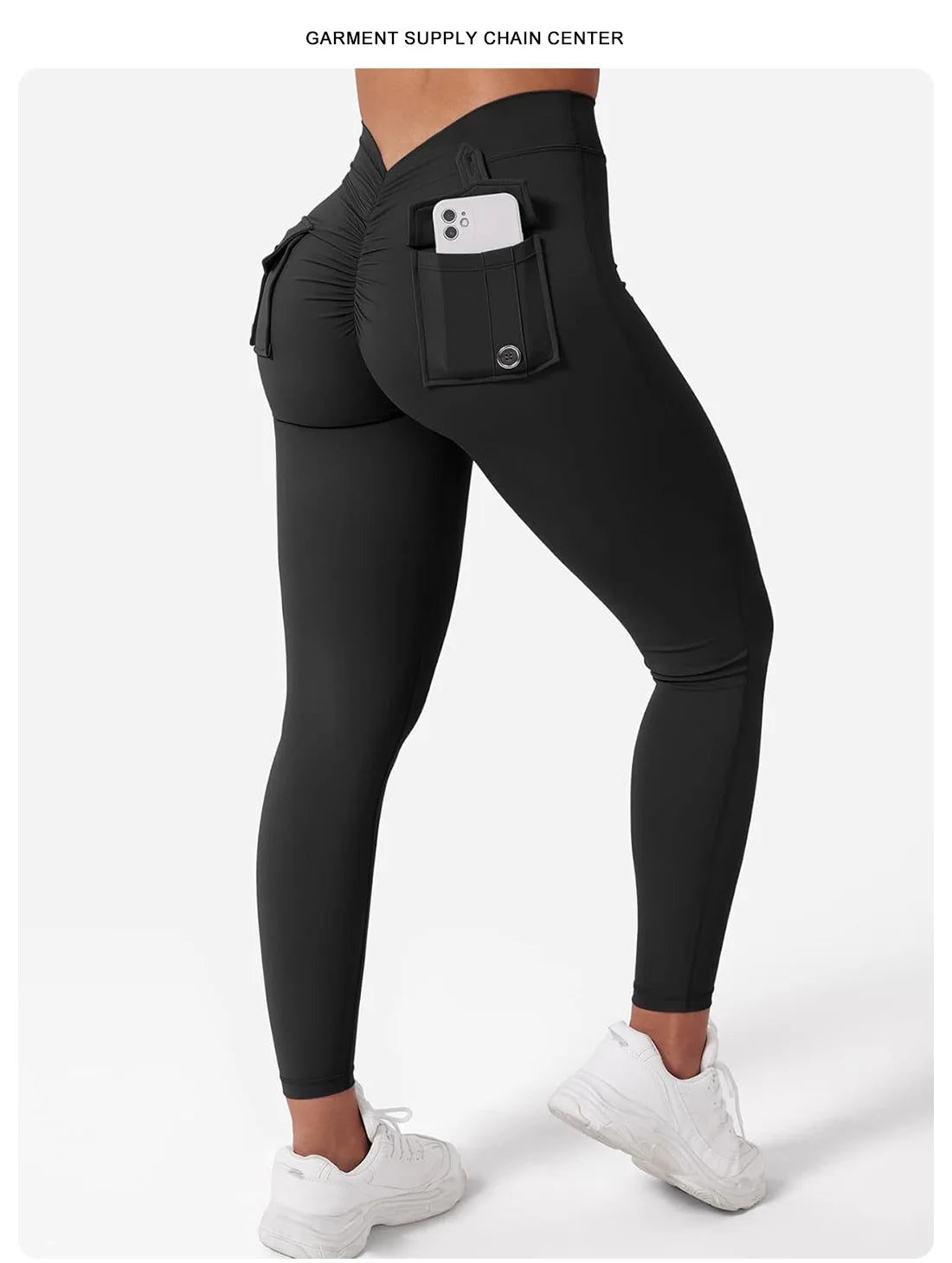 Saashi Women's Elastic Yoga Pants with Pockets for Running