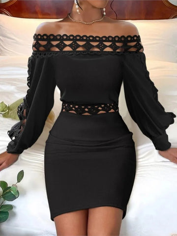 SAASHI Long Sleeved Wrap Hip Dress