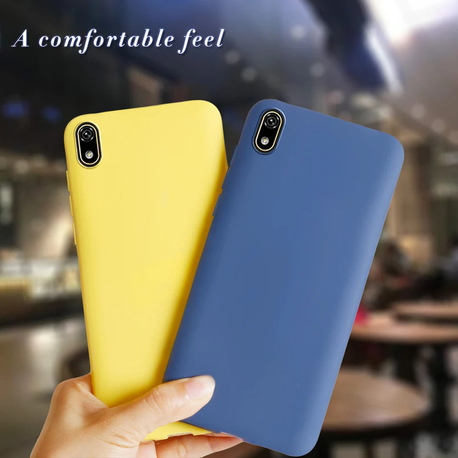 Saashi Matte Soft Silicone Phone Case with Candy Colors.
