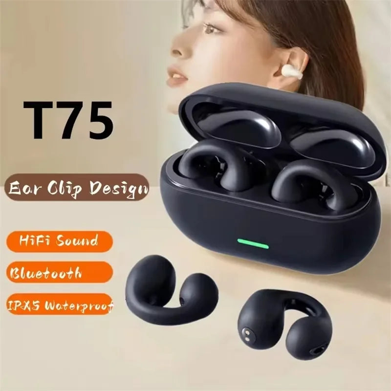 Saashi T75 Wireless Earbuds Bluetooth Touch Control Sport Headset