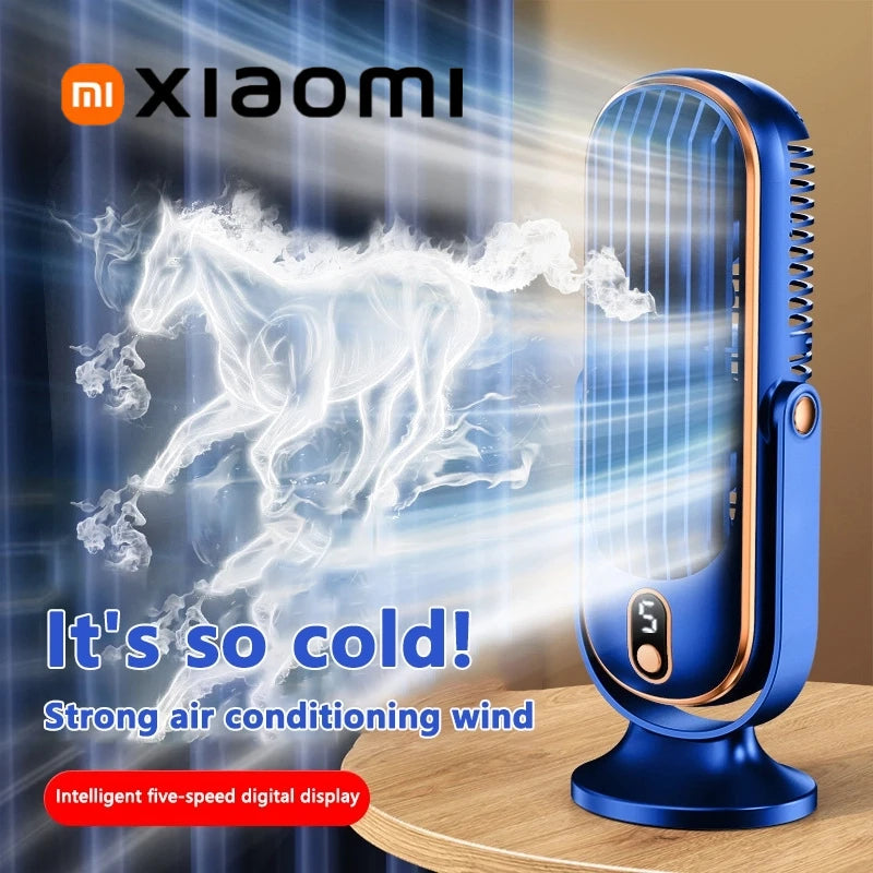 Saashi Portable Air Conditioner Fan with 720-Degree Adjustment, Dual Motor, and USB Charge.