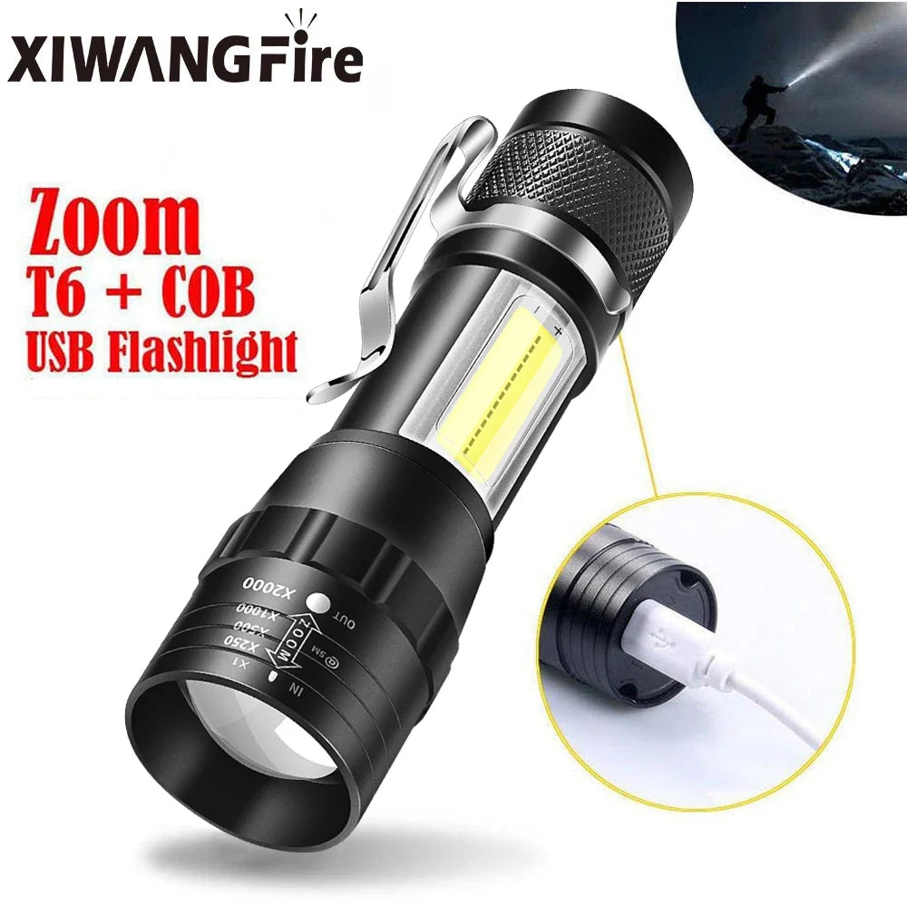 Saashi T6 COB LED Flashlight