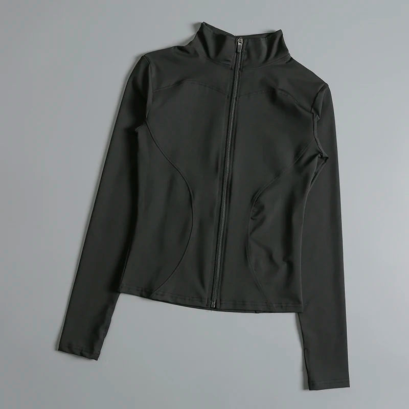 Saashi Women's Zip-Up Yoga Jacket - Long Sleeve & Activewear