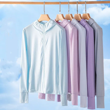 Saashi UPF50+ Sun Protection Ice Silk Hooded Coat Summer Clothing