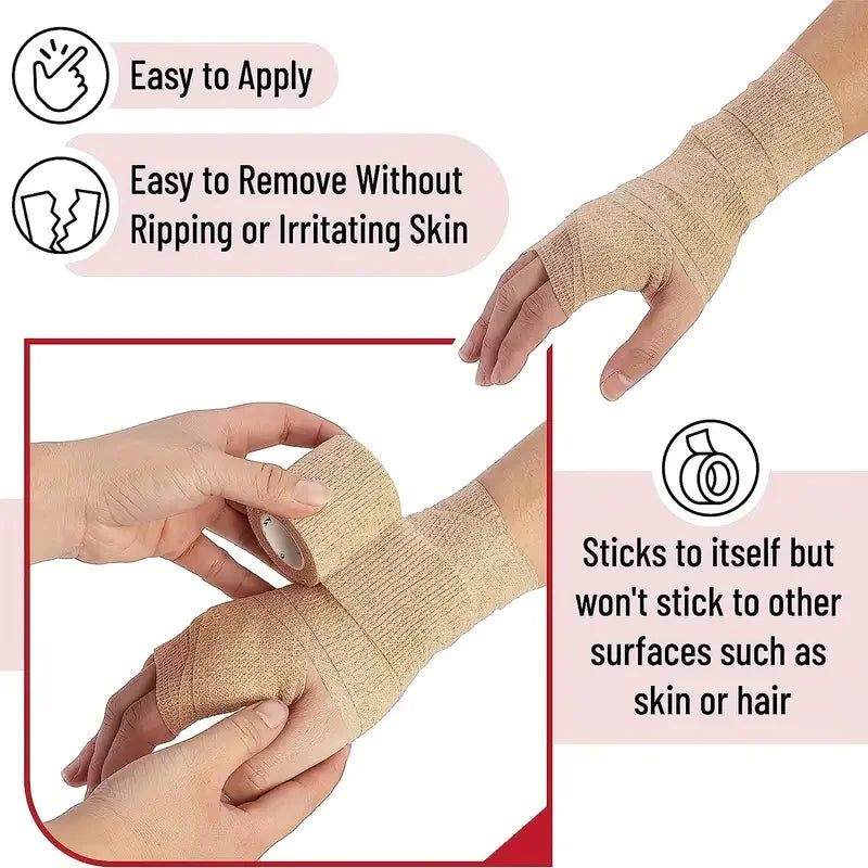 Saashi Self-Adhesive Elastic Bandage - Breathable Sports Wrap