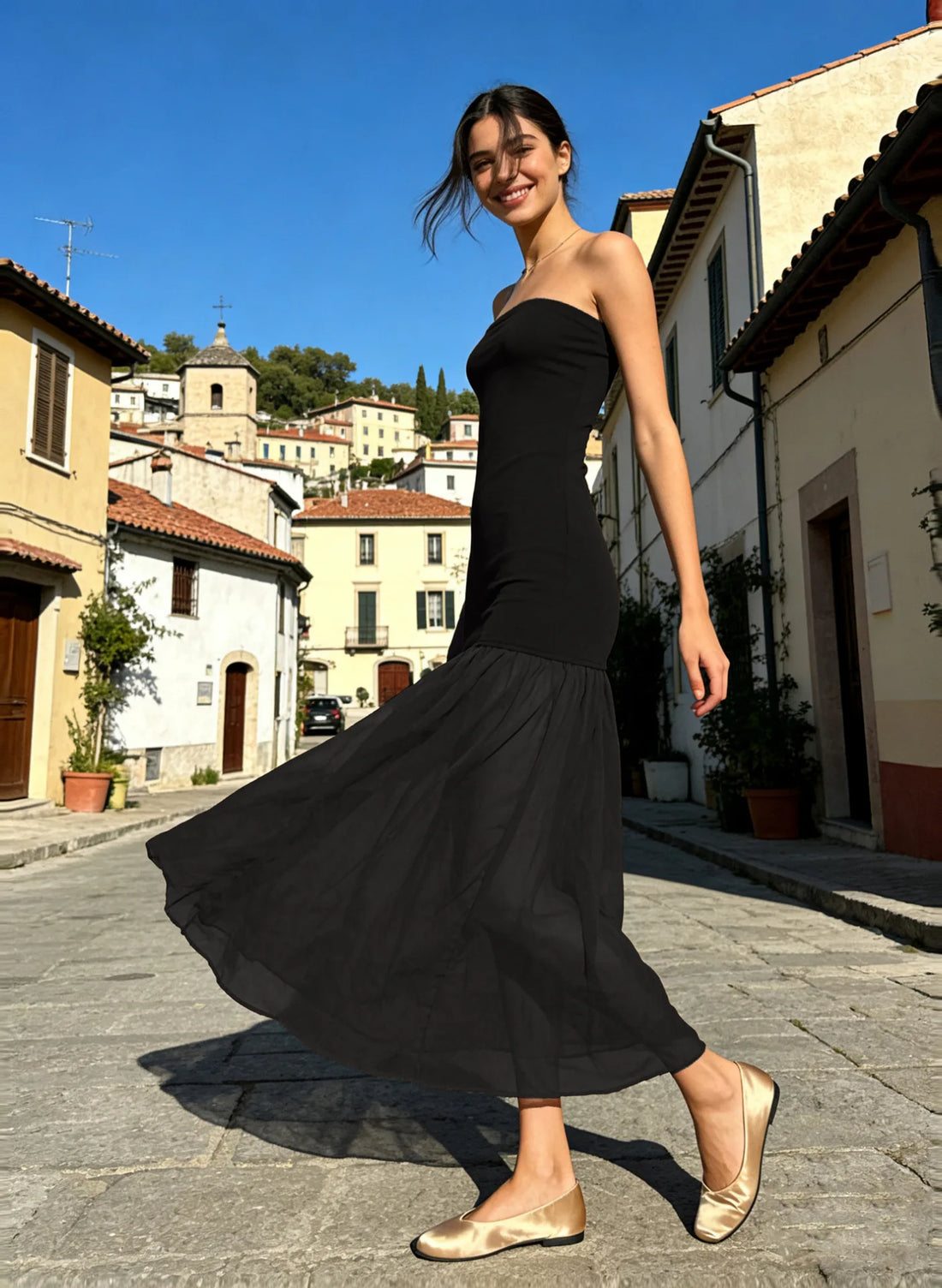 Saashi Lace Sleeveless Dress Elegant Flared Waist Summer Collection