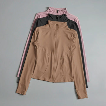 Saashi Women's Zip-Up Yoga Jacket - Long Sleeve & Activewear