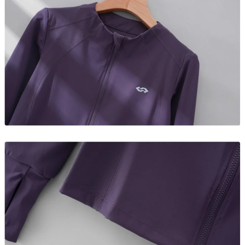 Saashi Women's Lightweight Running Jacket - Quick-Dry with Zipper