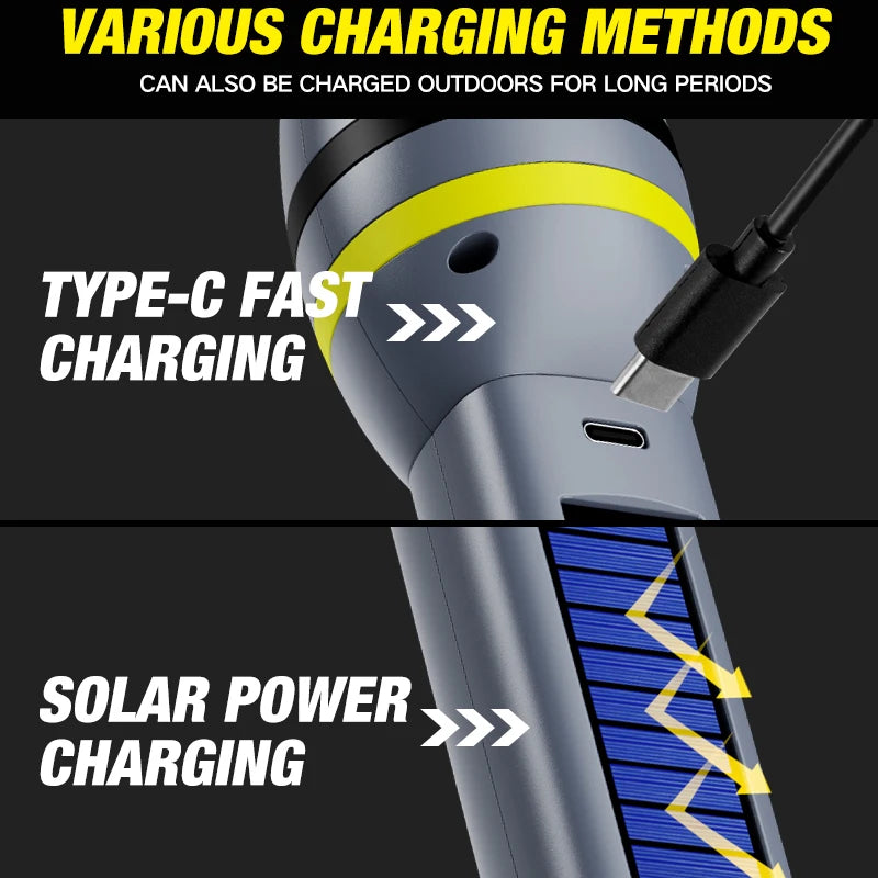 Saashi Solar-Powered Rechargeable Searchlight