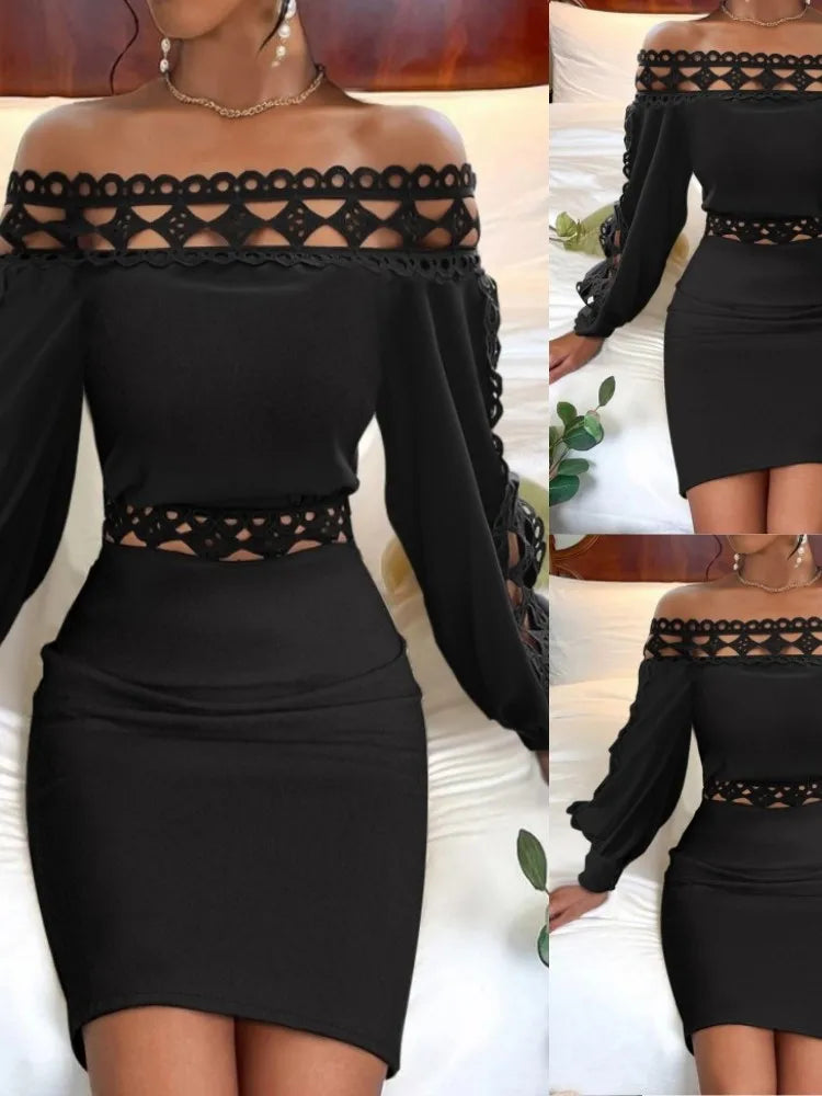 SAASHI Long Sleeved Wrap Hip Dress