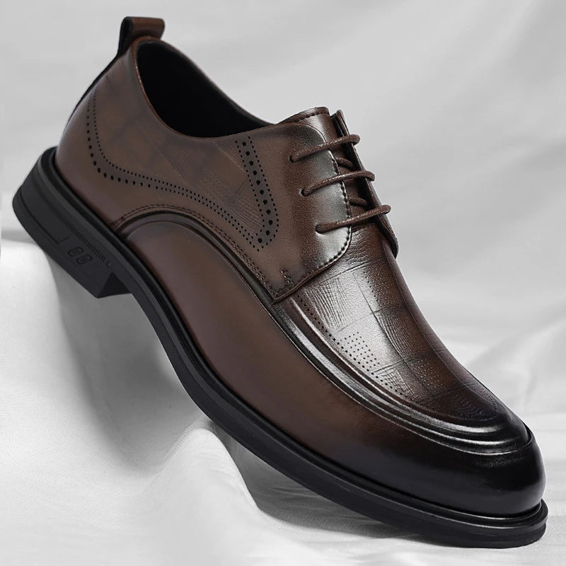 Saashi Business Formal British Style Casual Commuting Wedding Groom Leather Shoes Men's.
