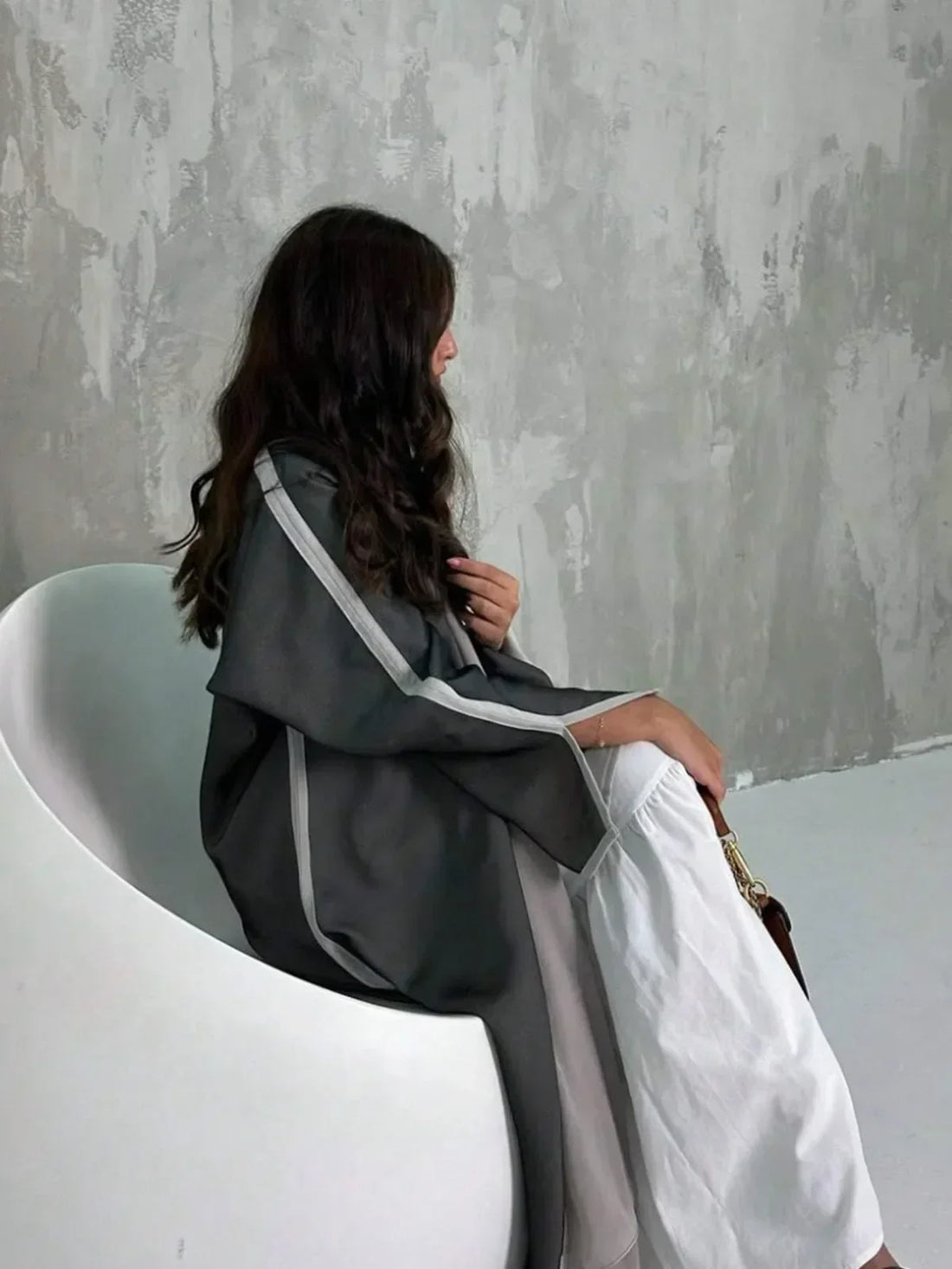 Saashi Loose Solid Abaya for Muslim Women Full Sleeve Maxi Dress Casual Kaftan Jilbab Outfit