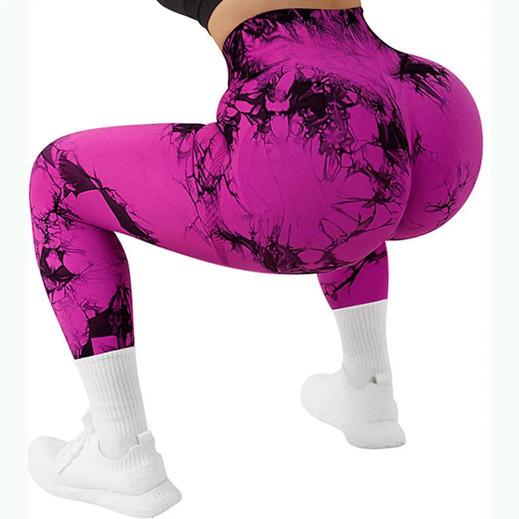 Saashi Tie Dye Fitness Leggings امرأة ترفع التمارين الرياضية