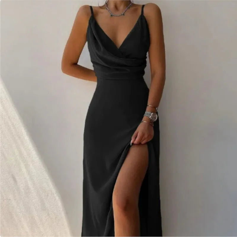 Saashi Slim Fit Suspender Dress Sexy Sleeveless Summer Maxi