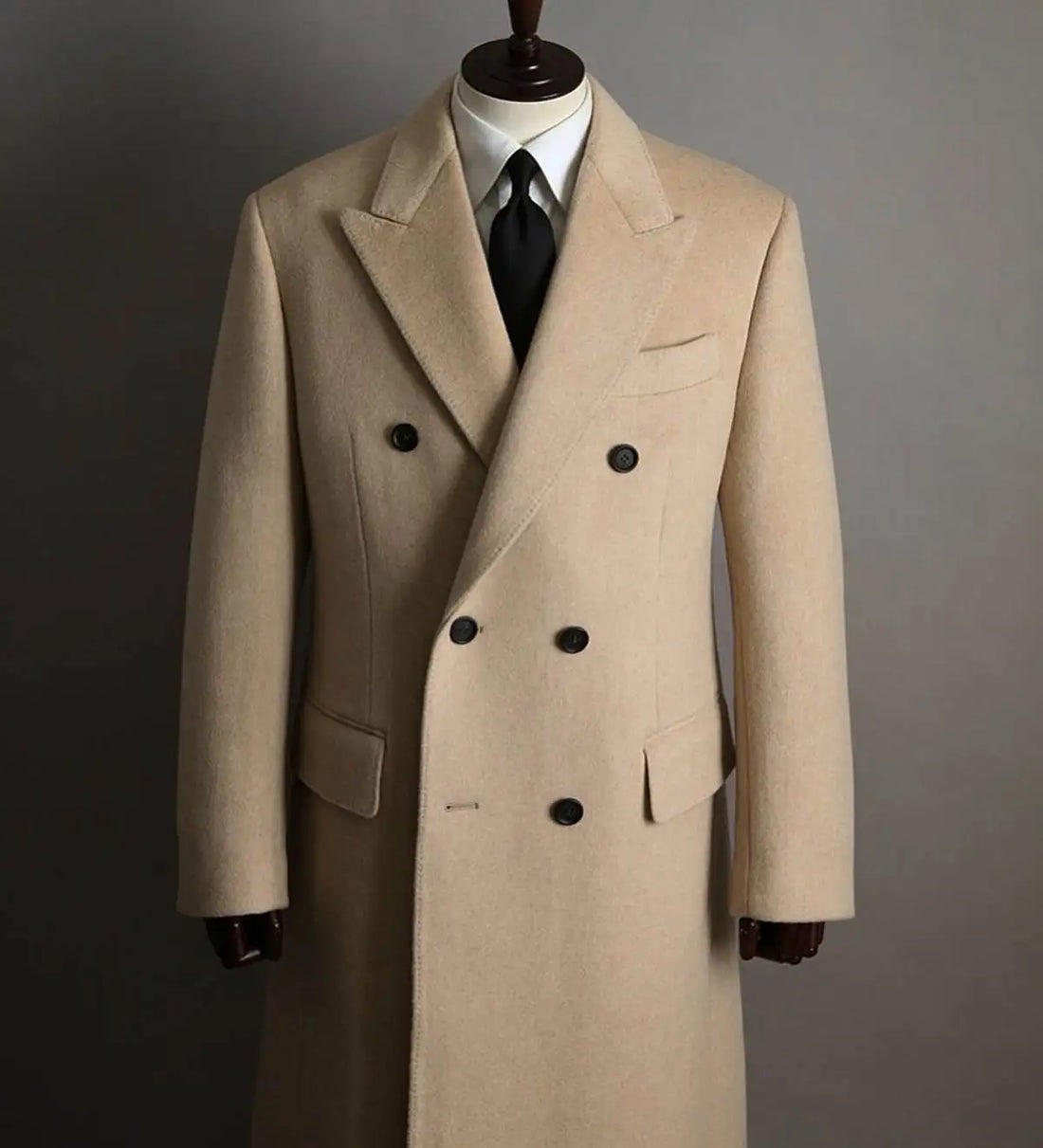 Saashi Men’s Wool Blend Overcoat