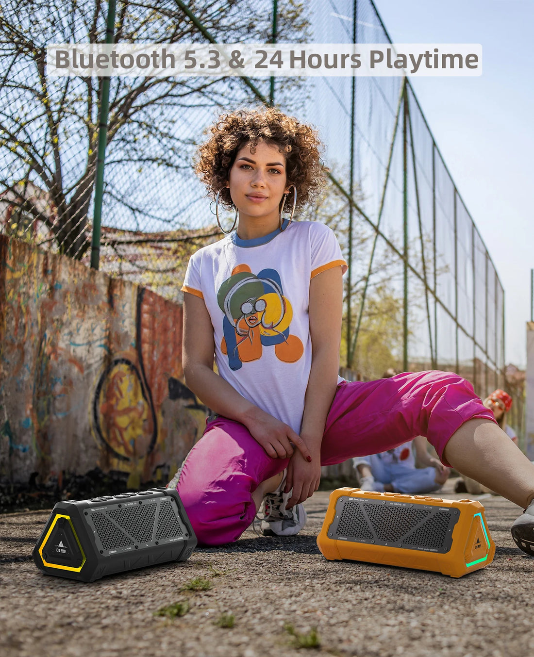 Saashi MLOVE P3 Bluetooth Speaker 40W Waterproof RGB Sound