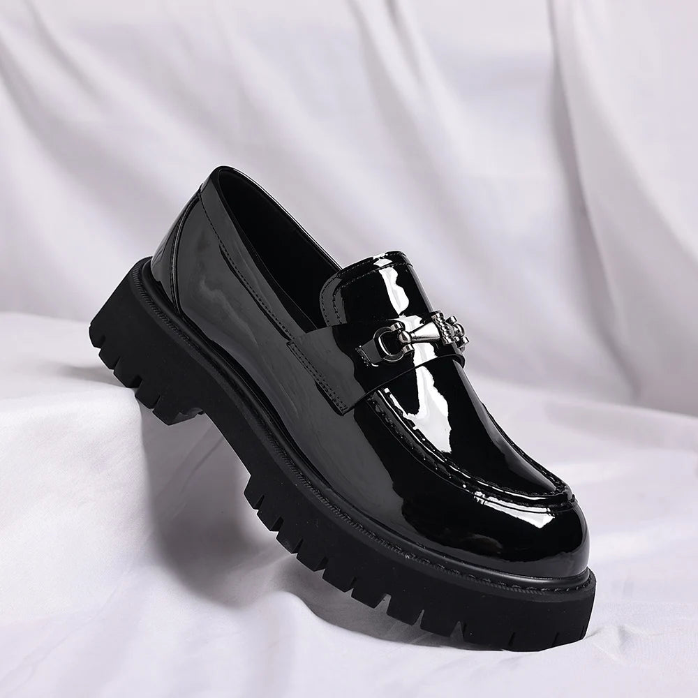 Saashi Fashion Classic Casual Thick Sole Men's Penny Loafers Business Dress Shoes Gentleman.