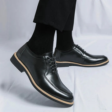 Saashi Large Size Fashionable Men's Daily Comfortable Business Office Formal Wedding Shoes.