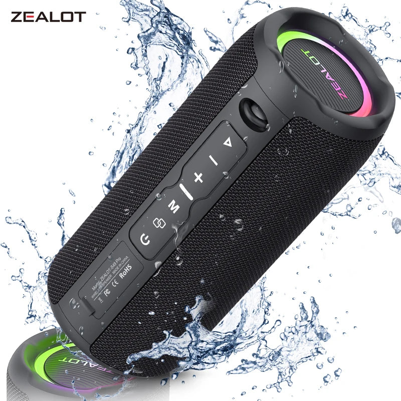 Saashi Portable Bluetooth Speaker with Powerful Bass and TWS Stereo Pairing.