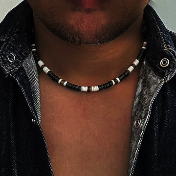 Saashi Collar Hombre Bohemia Male Surfer Necklace Coconut Shell Wooden Beaded Summer Accessories.