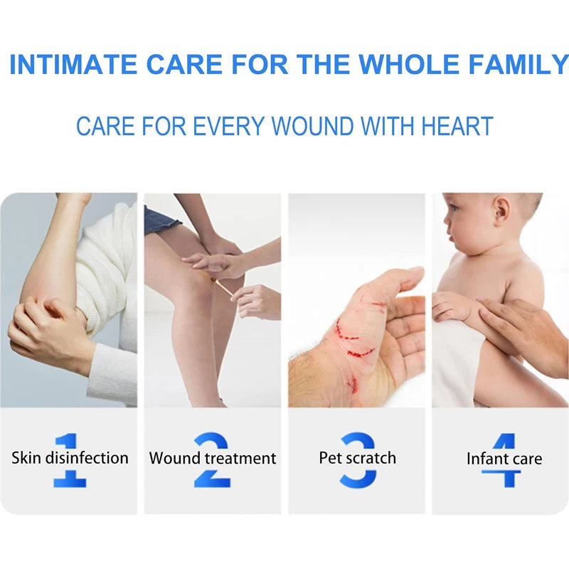 Saashi 50PCS Medical Alcohol Cotton Swabs Disposable Iodine Disinfected Sticks First Aid for Home