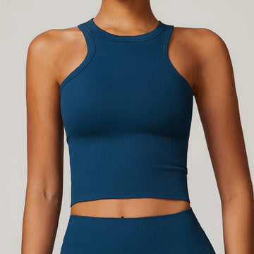 Saashi Seamless Sports Bra Padded Breathable Yoga Workout Top