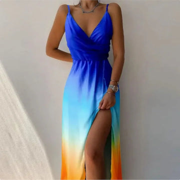 Saashi Slim Fit Suspender Dress Sexy Sleeveless Summer Maxi