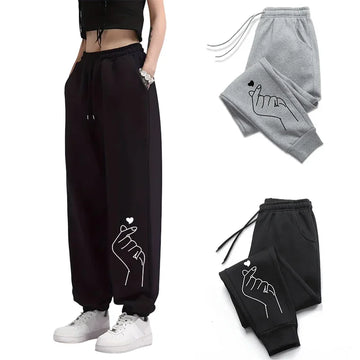 Saashi Women's Daily Jogging Pants - Elastic Band & Drawstring