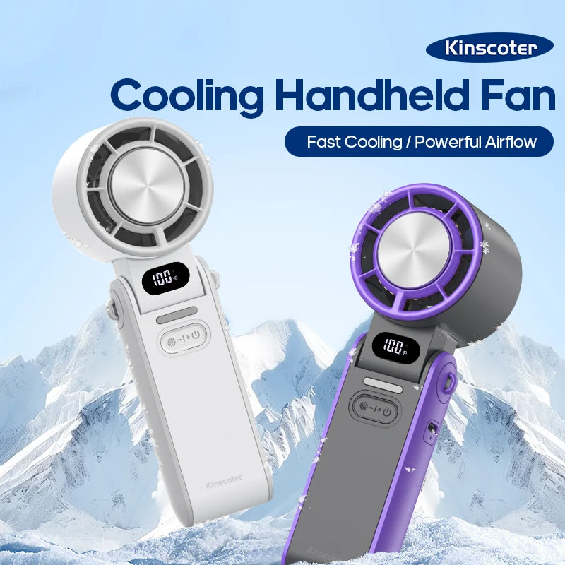 Saashi Portable Handheld Turbo Fan with 3600mAh & High Speed Control.