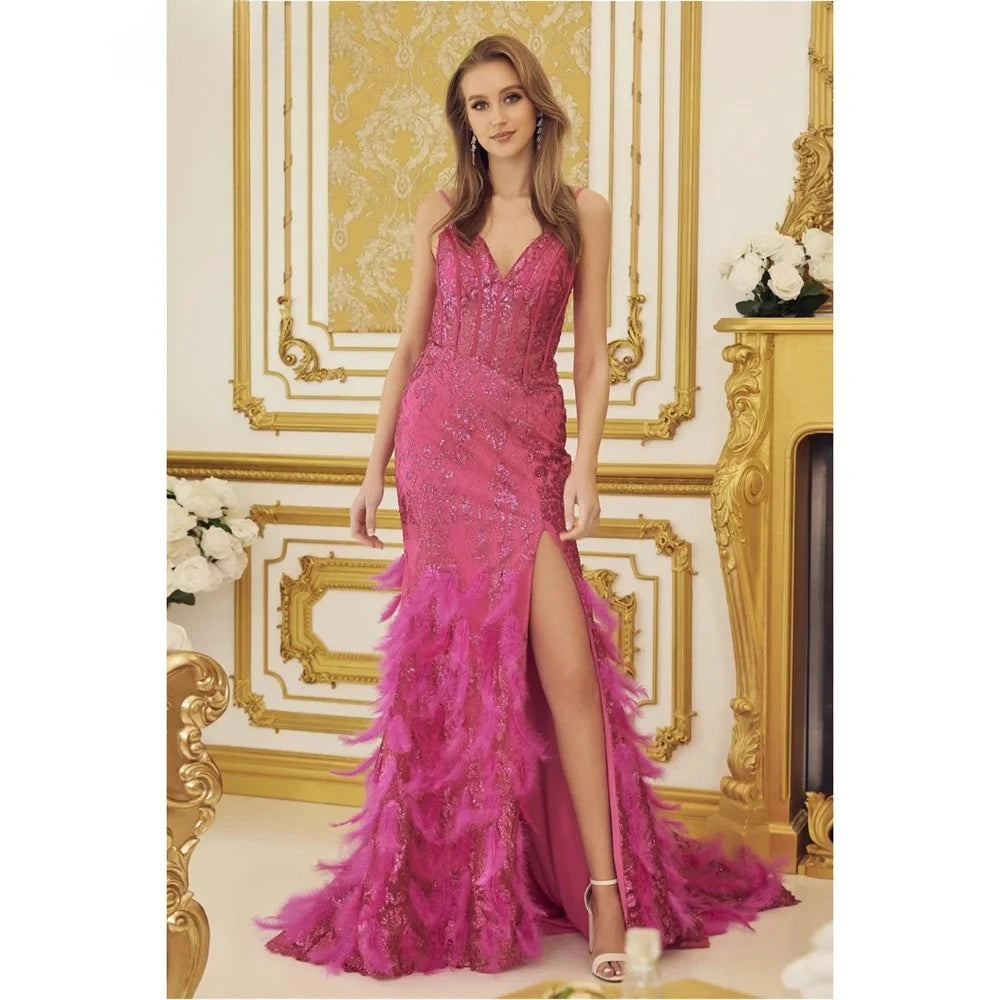 Saashi Customized Elegant Evening Dress – Luxurious Long Ball Gown for Women Formal Events