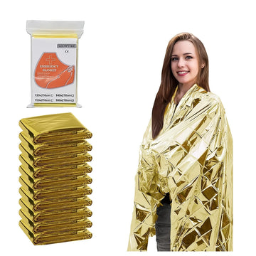 Saashi Aluminum Foil Emergency Blanket - Lightweight Hiking Gear