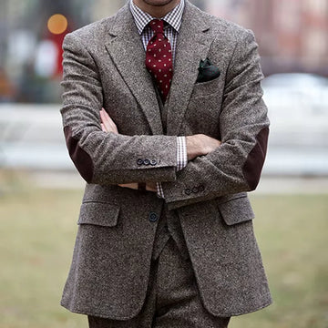 Saashi Vintage Brown Tweed Suit