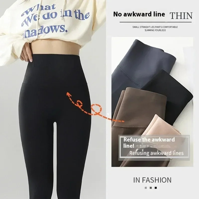 Saashi Women's High-Waist Fleece Leggings with Alpaca Velvet