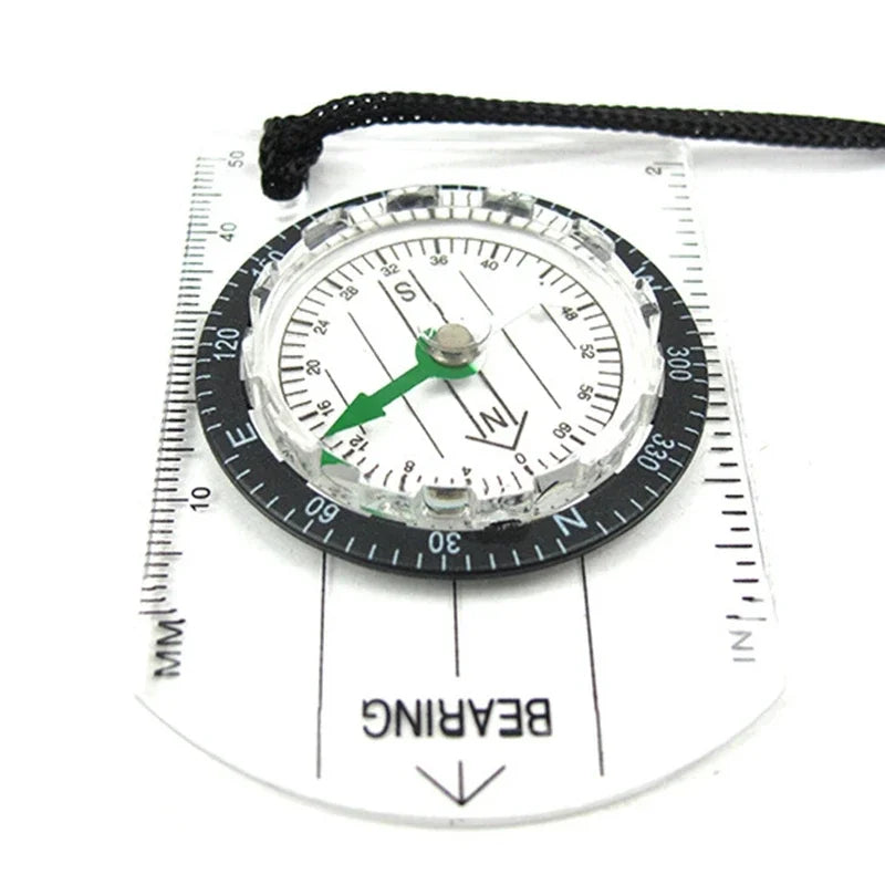 Saashi Orienteering Map Compass - Transparent Ruler for Hiking & Scouting