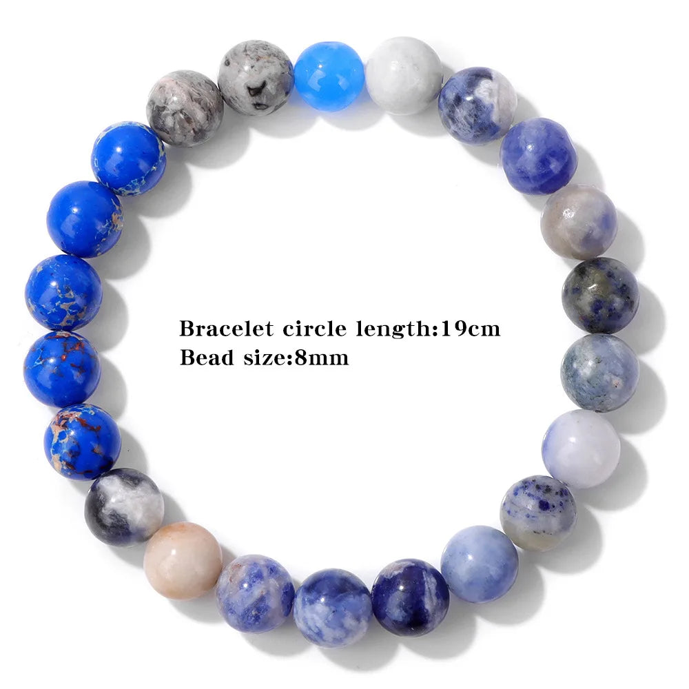 Saashi 8MM Bead Bracelet Solar System Planets Sun Moon Earth Rope Jewelry Unisex