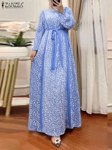 Saashi Pakistani/Indian Floral Abaya Dress for Women Casual Loose Fit Kaftan Maxi Robe