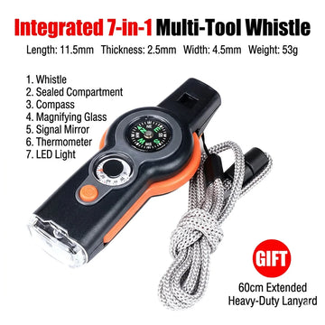 Saashi Emergency Safety Whistle with Lanyard Keychain for Camping Hiking Boating Fishing Backpacking
