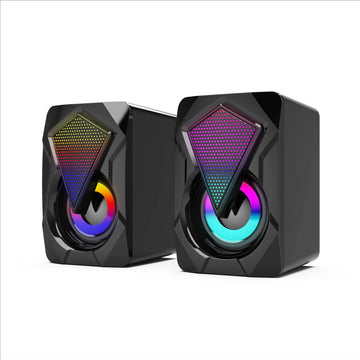 Saashi X2 RGB Computer Speaker Mini Wired Desktop Sound System