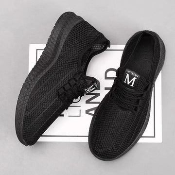 Saashi Mesh Sneakers Men High Quality Breathable White Fashion Gym Casual Walking Plus.