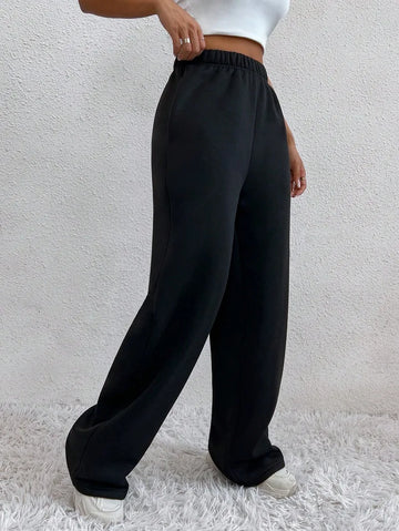Saashi High-Waist Black Joggers with Pockets - Oversized and Chic